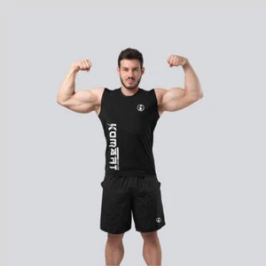 T-SHIRT HERREN RUNDHALS TANK TOP SCHWARZ - Bild 1 von 5
