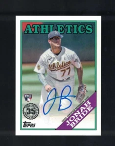 Jonah Bride 2023 topps series 1 1988 AUTO RC Athletics - Picture 1 of 1