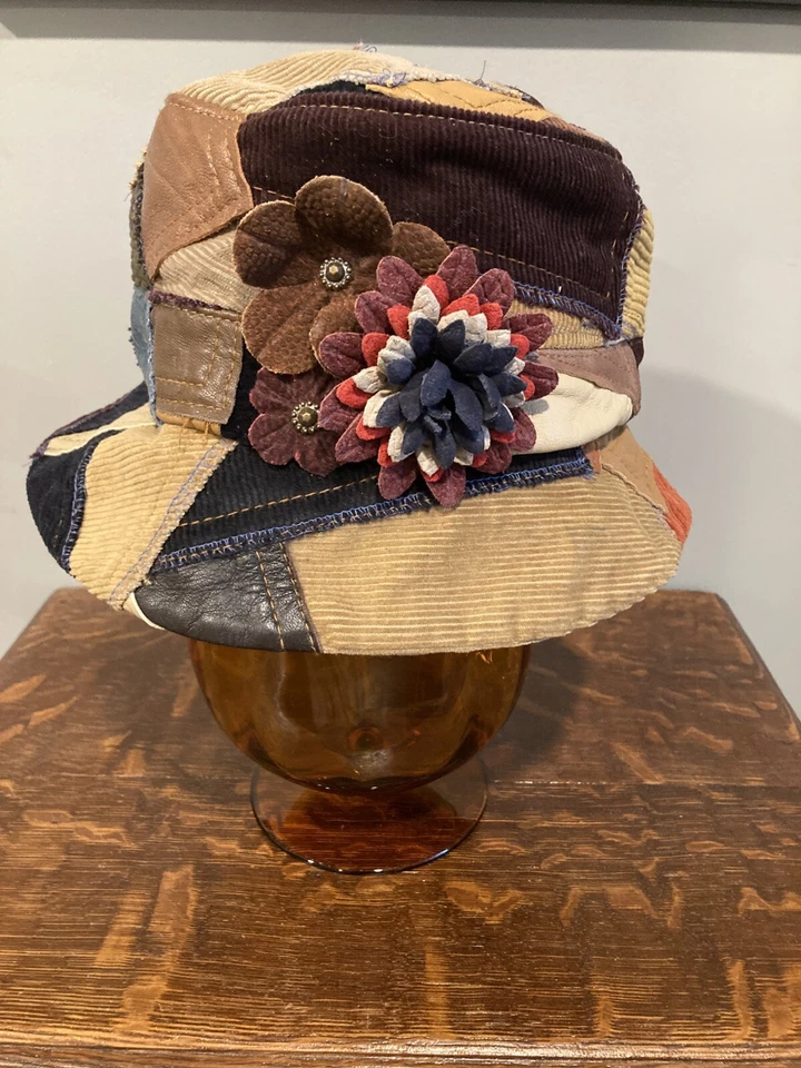 SOMBRERO CUBO KOKIN New York flor y retazos vintage excelente estado Foto 1 de 4