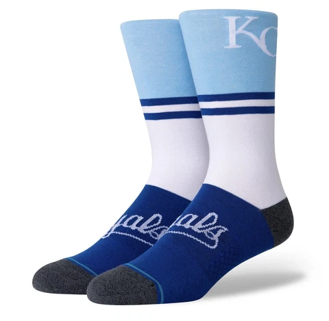 Stance MLB Kansas City Royals KC Color Casual Crew Socks INFIKNIT Mens Large NWT Cover