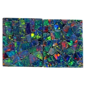 1,65 CTS OPAL DOUBLETTE MOSAIK PAAR IDEAL FÜR OHRRINGE, AUSTRALISCHER OPAL - Bild 1 von 4