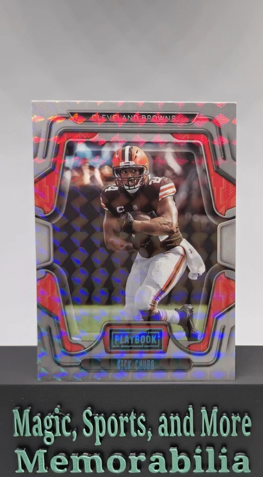 Nick Chubb 2022 Panini Playbook - Mosaic Parallel #8 - Image 1 of 3