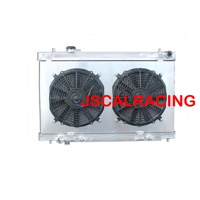 Radiador de aluminio 2 filas + cubierta del ventilador para Nissan 350Z 3.5 V6 03-06 VQ35DE 2576 Foto 1 de 4
