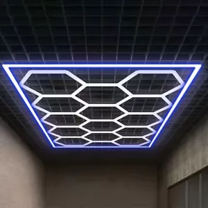 14x Hexagon LED Beleuchtung Detail Garage Werkstatt Einzelhandel Auto Showroom. - Bild 1 von 22