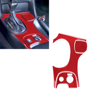 Cubierta de cambio de marchas de fibra de carbono roja tipo B para Chevrolet Corvette C5 1998-99 Foto 1 de 4