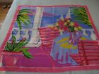 Lovely Estate 34" Square 100% Silk Echo Scarf Summer Seaside