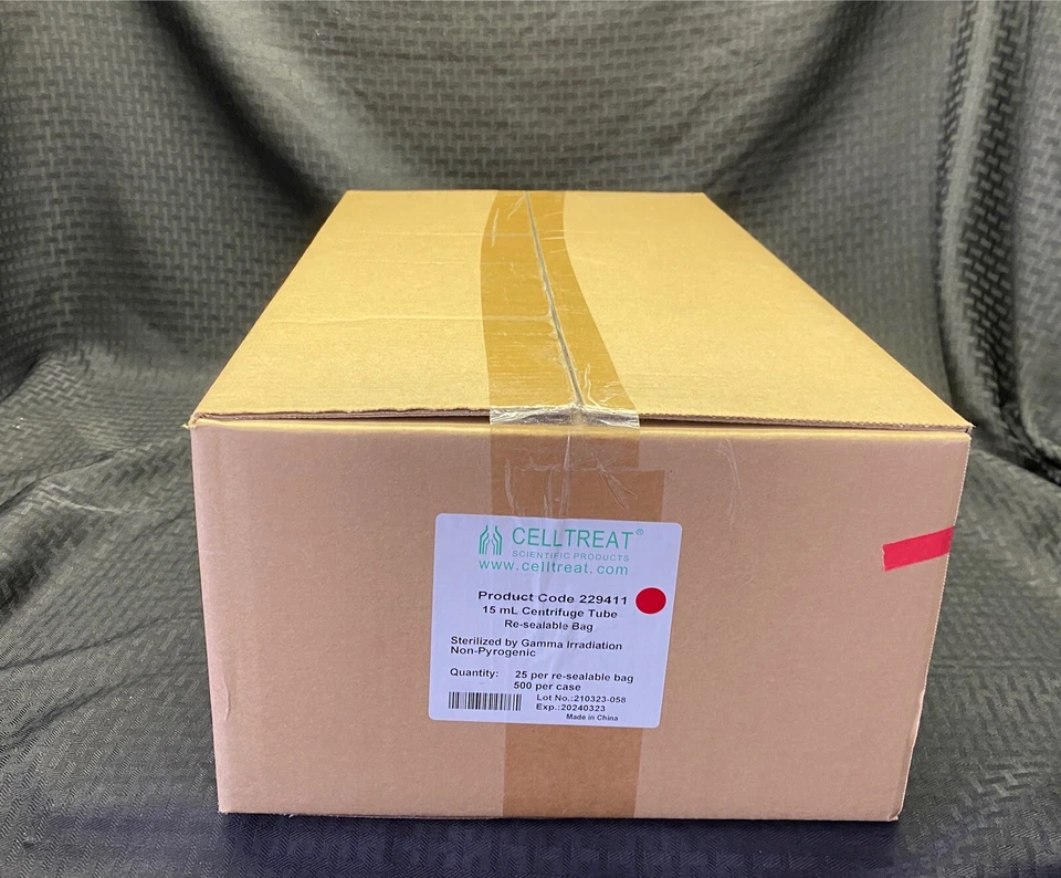 CELLTREAT 15mL Centrifuge Tube 2 Bags of 25 Sterile #229411