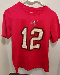 T-shirt maglia Tampa Bay Buccaneers giovane 14-16 grande Tom Brady #12 Nike Bucs - Foto 1 di 7