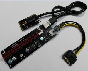 MINI PCI_E TO X16 PCIE RISER ADAPTER / GRAPHICS CARD PLUS TO LAPTOP  - Picture 1 of 8