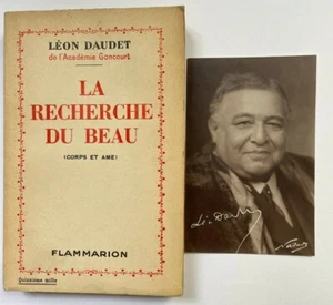 LEON DAUDET 1932 La Recherche Du Beau (corps et ame) ENVOI AUTEUR + PHOTO - Picture 1 of 6
