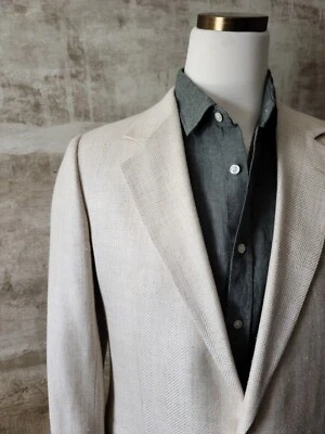 Blazer Abrigo Deportivo Vintage Stanley Blacker 42R 42L Marfil Tejido Perlado Tweed Foto 1 de 4