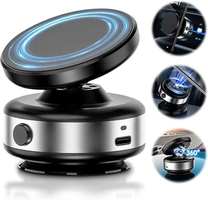 Upgraded 360° Adjustable Electric Vacuum Magnetic Suction Cup Phone Mount, Hands - Picture 1 of 7