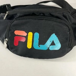 Fila fanny pack Black with colorful logo unisex - Picture 1 of 5