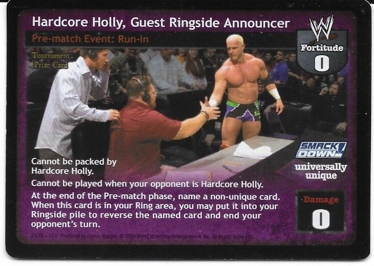WWE RAW DEAL - FOIL Hardcore Holly Guest Ringside Announcer Card *FREE SHIPPING* - Image 1 of 1