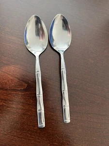 Reed & Barton Rebacraft BAMBOO Stainless Teaspoons Set Of  2  Japan - Picture 1 of 4