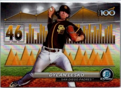 2024 Bowman Chrome DYLAN LESKO #BTP-46 Top 100 PADRES - Image 1 of 2