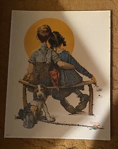 Norman Rockwell’s  First Love  Reproduction On Canvas 11 x 14 Unframed - Picture 1 of 1