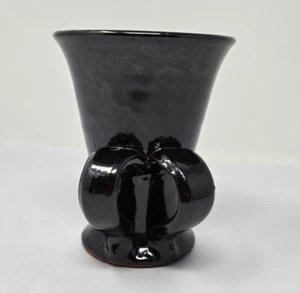 Staffordshire Blackware Tyg Mug 2 handle Barware Tavern Ale Repro *Signed -Spain - Picture 1 of 15