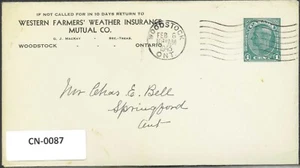 SAVOYSTAMPS–CANADA COVER–1943– PRE-STAMPED 1 CENT GEORGE VI STAMP-OTTAWA CANC. - Picture 1 of 1