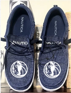 Scarpe sneakers stringate blu Nautica NBA Dallas Mavericks logo squadra taglia US 9,5 - Foto 1 di 2