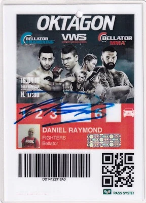 Raymond Daniels Signed Personal Bellator Kickboxing Fight Used Worn Pass PSA/DNA - Image 1 of 4
