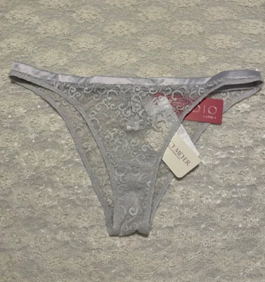 Braguita de bikini brasileña La Perla Studio Sophia M encaje plateado Foto 1 de 2