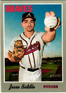 2019 Topps Heritage Baseball #48 Jesse Biddle Atlanta Braves - Picture 1 of 2