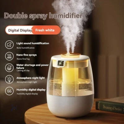 Humidificador de aire USB de 2200 ml doble puerto de pulverización difusor de aromaterapia de aceite esencial Foto 1 de 4