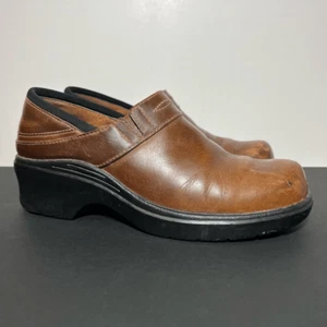 Womens ARIAT Santa Cruz Brown Mocha Leather Slip On Clogs / Size 7.5 Medium - Picture 1 of 8
