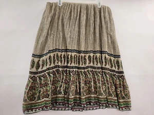 Mujer Falda Talla M Midi Pesada Estampado Floral Escoba Fluida Elástica Cintura Banda - Imagen 1 de 17