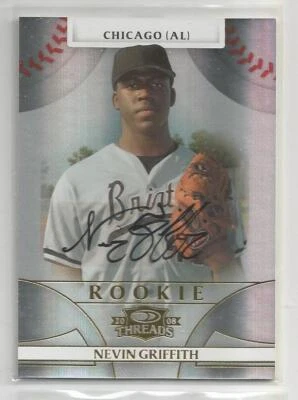 Nevin Griffith 2008 Donruss Threads Autograph #/999 Chicago White Sox - Image 1 of 2