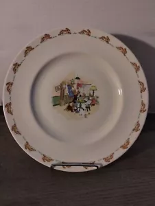 Royal Doulton Bunnykins Nursery Plate With Rabbit Border & Family Scene 10.75" D - Picture 1 of 4