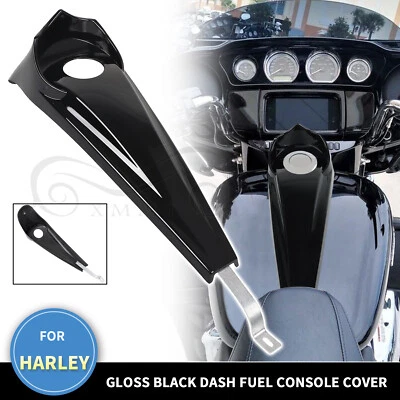 Cubierta de consola de combustible para tablero negro brillante para Harley CVO Road Glide FLTR Ultra Limited Foto 1 de 4
