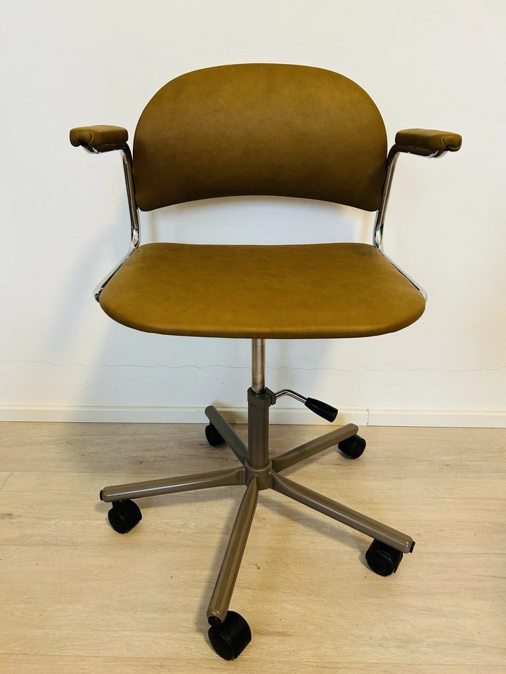 Silla de oficina vintage Mostaza Kovona K-380 1970 Foto 1 de 4