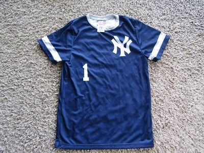 Camisa Jersey Juvenil Manga Curta Azul/Branca Logotipo Alleon Athletic NY Novo Na Caixa Tamanho P - Imagem 1 de 4