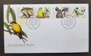[SJ] Australia WWF Endangered Birds 1998 Fauna Parrot Wildlife (stamp FDC) - Picture 1 of 5