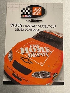 2005 NASCAR WINSTON CUP POCKET/WALLET SCHEDULE  JOE GIBBS HOME DEPOT - Picture 1 of 2