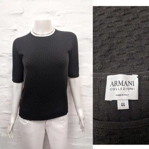 T-shirt donna Armani Collezioni IT44 lana merino top Made in Italy - Foto 1 di 4