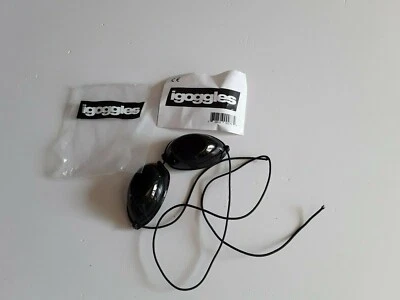 2 PAIRS SUNBED GOGGLES TANNING BED UV EYE PROTECTION SLIM LINE ELASTIC iGOGGLES