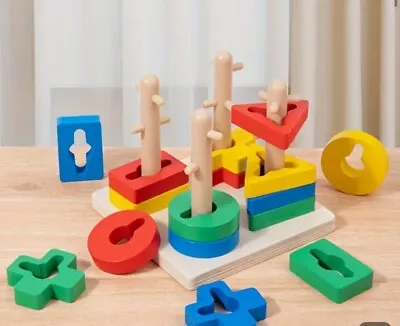 Juguete de madera Montessori - Formas Foto 1 de 4