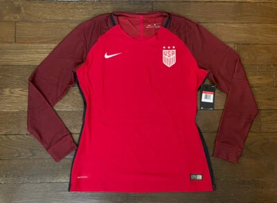 Nike Aeroswift Team EE. UU. Fútbol Mujer Camiseta Grande Manga Larga RARO JUGADOR EMITIDO Foto 1 de 4