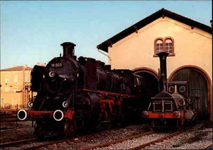 RAILWAY Postcard Steam Locomotive Locomotive "The Palatinate" Locomotive Shed Neustadt Ad. Wine Route - Picture 1 of 2