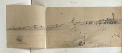 RARES DESSINS 1854 PANORAMIQUE BOULAÏR GALLIPOLI TURQUIE CARNET DE VOYAGE - Photo 1/4