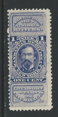 Bigjake: RS-171d,  1 cent Manhattan Medicine Co. - Match & Medicine - Image 1 of 2