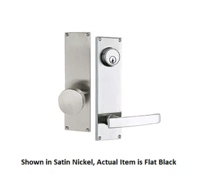 Emtek 8113HLOUS19 9" Non-Keyed Passage Sideplate Helios Handle Flat Black - Picture 1 of 1