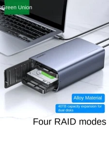 Dual Bay External HDD Enclosure Raid Array Cabinet SATA Function USB3.0 Disk Box - Picture 1 of 30