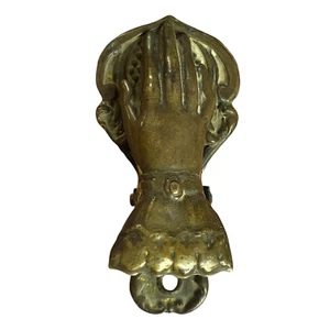 Antico peso carta figura a mano in ottone fatto a mano epoca '900 vintage - Foto 1 di 7