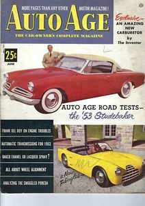 1953 Buick Super, Studebaker Commander, Pegaso in vintage Auto Age Magazine - Picture 1 of 2