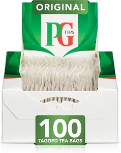 PG Tips String and Tag One Cup Everyday Tea Bags (Pack 100 Count of 1) - Picture 1 of 4