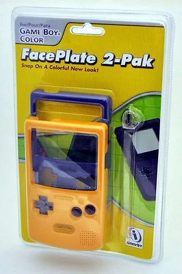 NOVO Game Boy Color FacePlate Pacote com 2 LARANJA E ROXO Divertido Snap On Estilo P-24632GSM - Imagem 1 de 2